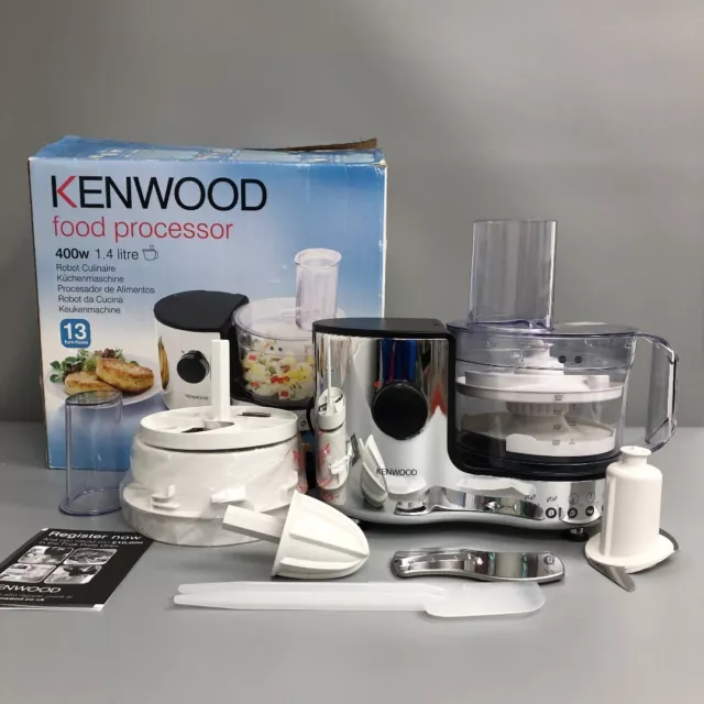 Kenwood Food Processor FP126 Compact 1.4L 400w Silver Boxed 5 Accessories -CP