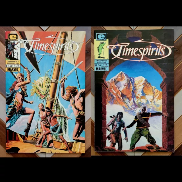 TimeSpirits #2 & 8 (Marvel/Epic 1984) Custom Bundle Set of 2. Time travelers