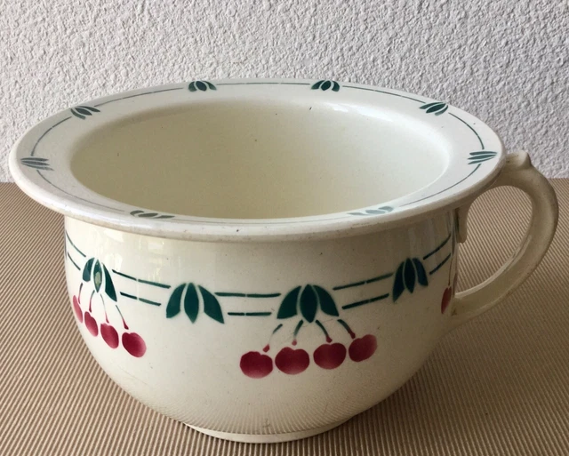 Ancien Pot De Chambre En Faïence De Badonviller - Période Art Déco - Objet De Collection Original