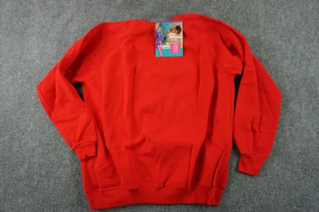 Haines Sweatshirt Womens Red XL Vintage 90s Pull Over Long Sleeve Fleece