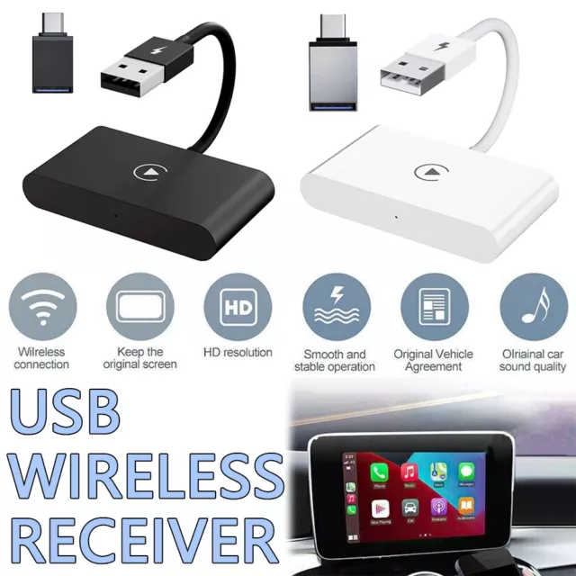 USB Wireless Receiver For Apple Carplay Adapter bluetooth Auto Navigation Stereo