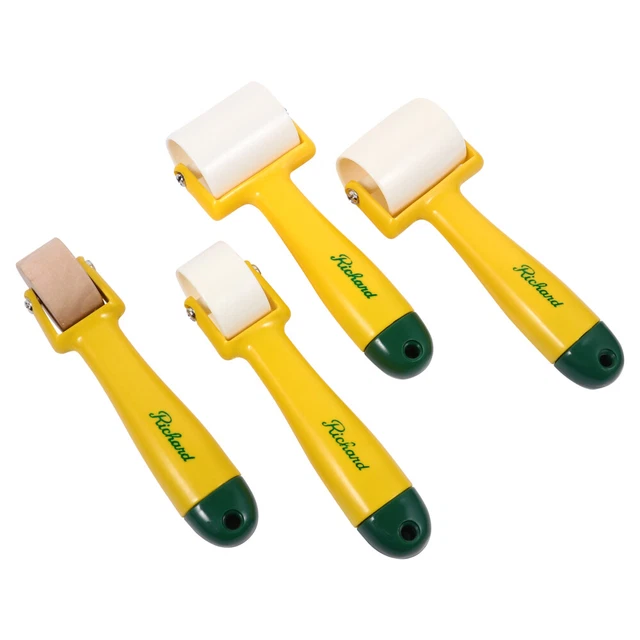 4 Pcs Plastik Scrollrad Nahtrollenteppich Tapeten-Flachnahtroller
