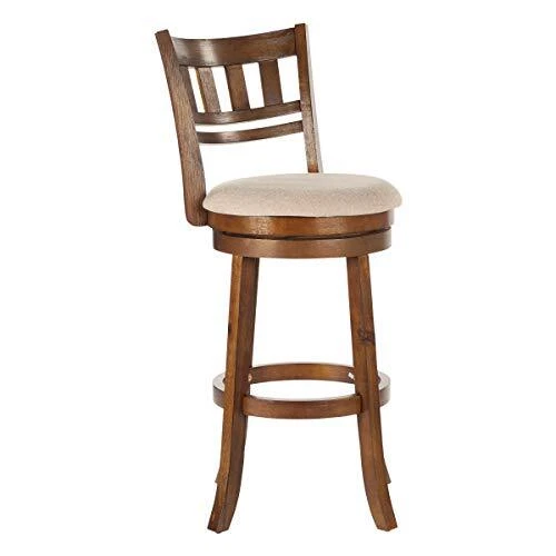 OSP Home Furnishings Metro Swivel Stool Burnt Brown