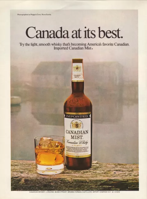 Canadian Mist Whiskey--Peggy's Cove, Nova Scotia--1972 Print Ad