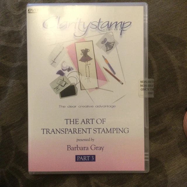 Estampilla Clarity El Arte Del Estampado Transparente DVD Parte 3 Barbara Gris 150 Mins