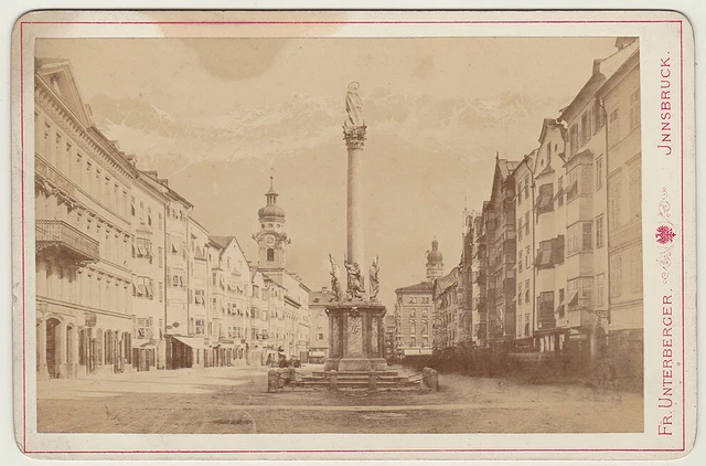 Original 1880er Kab.Karte Innsbruck, von Fr. Unterberger