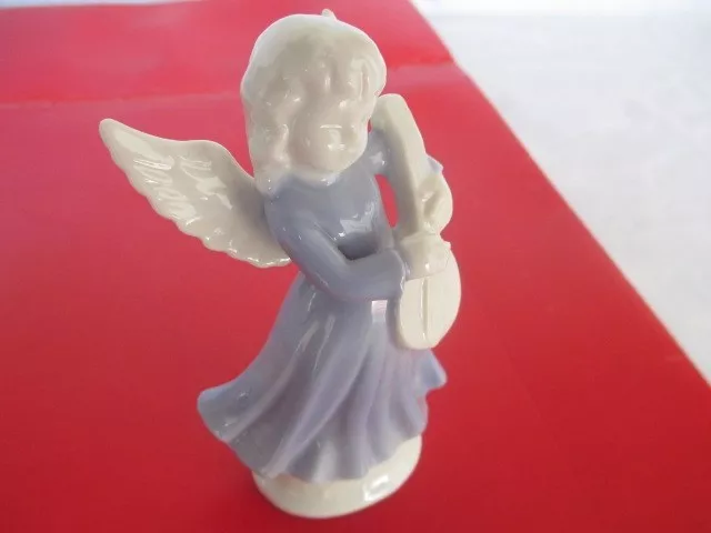 Vintage RARE Inarco Angel Cherub Girl Playing Mandolin Figurine Statuette HTF