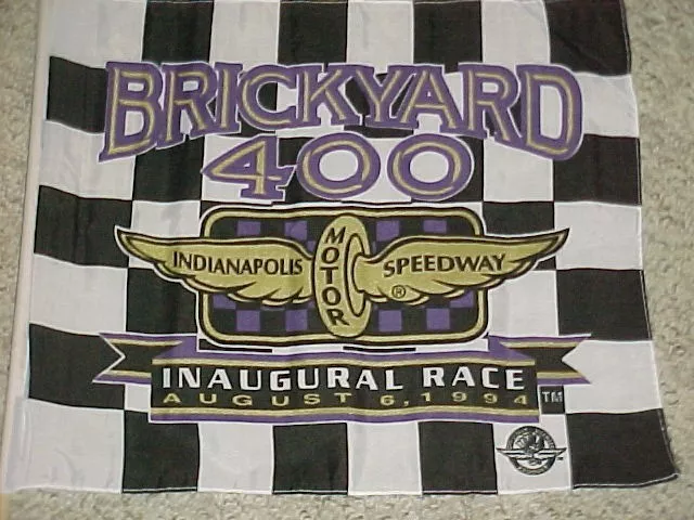 Vintage 1994 Brickyard 400 Inaugural Race NASCAR CHECKERED FLAG Indy Speedway