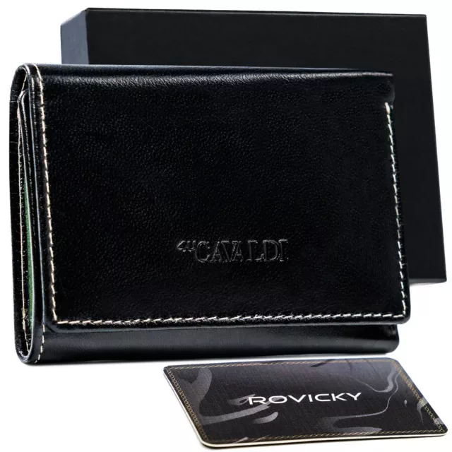 Petit portefeuille horizontal en cuir pour femmes avec protection RFID - Cavaldi
