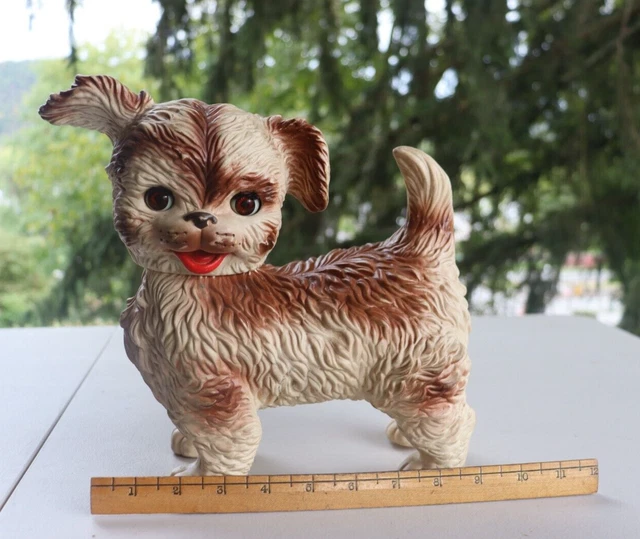 Vintage 1960s Edward Mobley- Arrow Rubber & Plastic- Large Dog Squeaky Toy ~ 9"