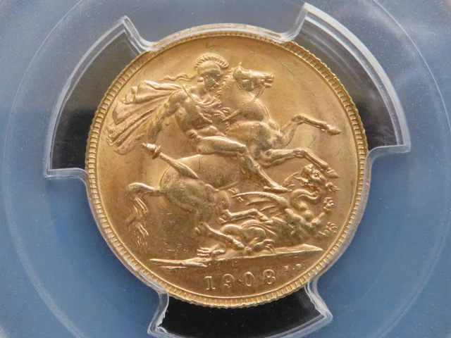 Australia.  1908 Perth - Sovereign..  Full Lustre - UNC.. PCGS MS63