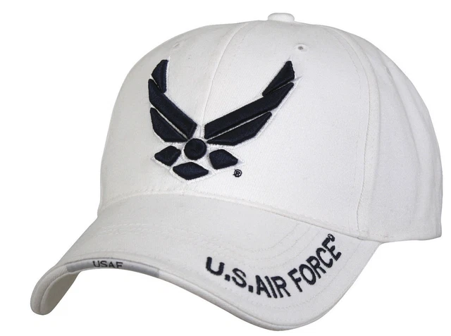 White USAF Baseball Cap Air Force Wing Ballcap Hat Military Rothco 9154
