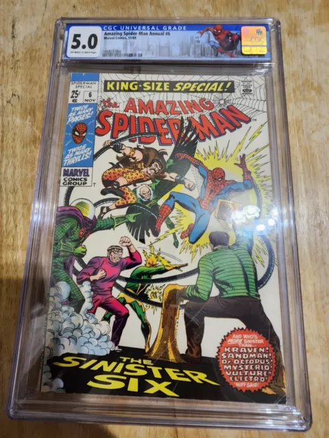 Amazing Spider-Man Annual 6 CGC 5.0 The Sinister Six John Romita