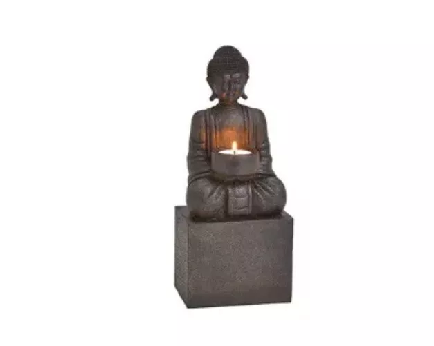 GroßerThai Buddha  Glücklicher Budda Figur Statue Feng Shui Teelichthalter