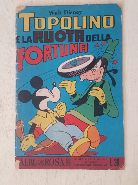 Fumetto Disney Gli Albi Di Topolino N.399 1 Luglio 1962 (Albi Della Rosa)