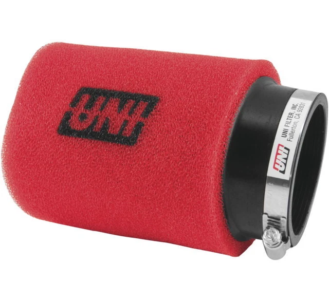 UNI Universal Clamp-On Pod Air Filter - 2-1/2" ID X 4" Length, Angled Dual Layer