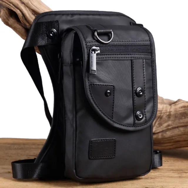 Men Waterproof Oxford Waist Bag Drop Leg Travel Motorcycle Tactical Backpack