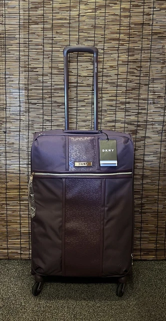 DKNY LOGO 4 Wheeled Medium Soft Expandable Travel Luggage Purple New RRP 340.00 160.00 PicClick UK