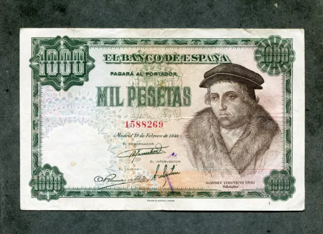 tu_bazar  BILLETE  1000  PESETAS 1946 EBC  - APRESTO NUEVO