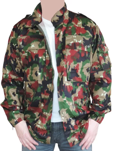 Veste de treillis camouflage ALPENFLAGE de l'armée SUISSE -Taille 52 (L)