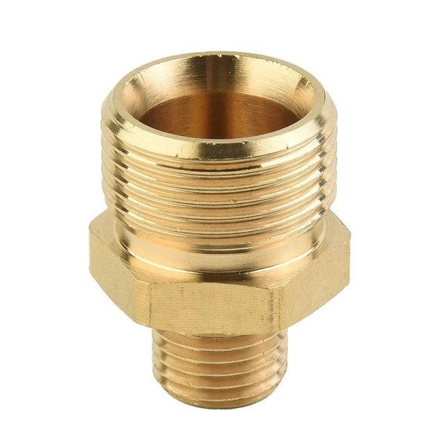 Adaptateur Tuyau Haute Pression M22x1,5 En Laiton - Compatible Kärcher HD/HDS/ProHD - Doré, Connexion Rapide Et Fiable