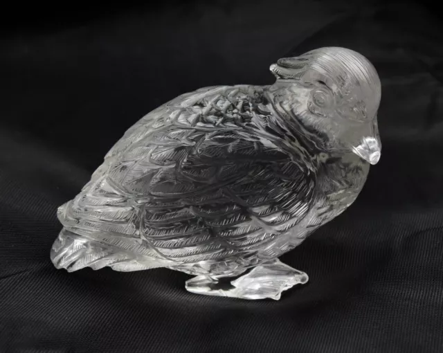 Fine Chinese Carved Rock Crystal Bird Figurine 18th / 19th Century Qing Dynasty