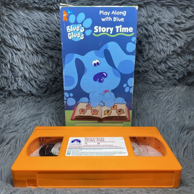 BLUES CLUES STORY Time VHS 1998 Play Along With Blue Nick Jr Orange ...