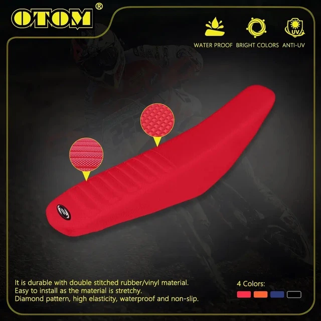 Coprisedile Coprisella Universale Motocross Enduro Motard ROSSO