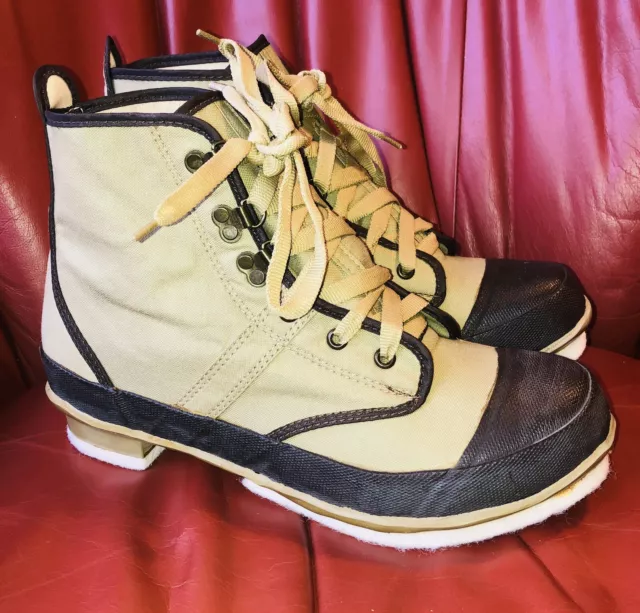BRAND NEW FLY Fishing Hodgman Lakestream Wading Shoes Boots Size 9 Beige  Canvas $26.00 - PicClick