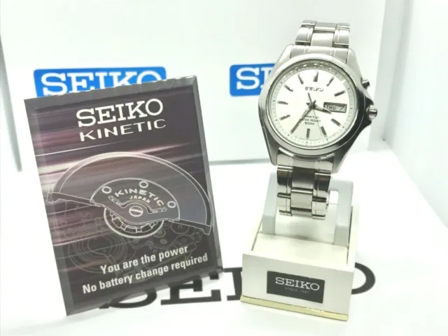 MEN'S SEIKO KINETIC Watch 5M63-0B90 - New Capacitor with Warranty £ -  PicClick UK