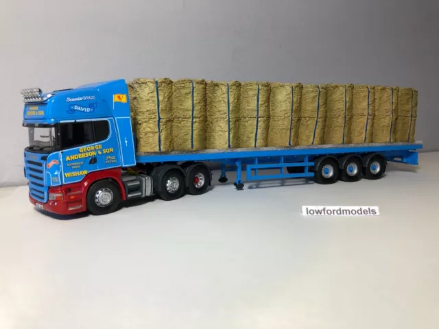 Corgi cc13735 Scania R + flatbed + strawload G Anderson & son 1/50 scale (used)