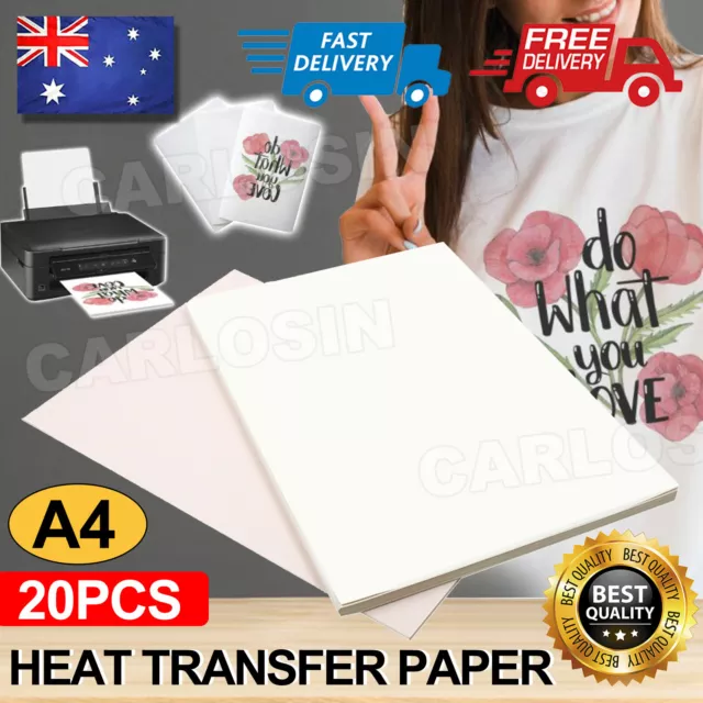 20pcs/lot) Iron on Inkjet Heat Transfer Printing Paper A4 Inkjet
