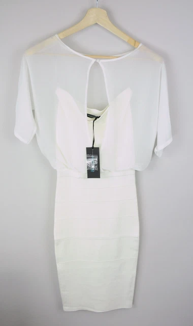 Marciano by Guess Abito Donna 1 O ~ XXS Aderente Trasparente Top Mini Aderente