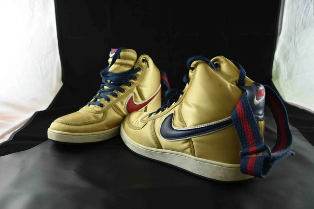 NIKE SWOOSH VANDAL High Supreme Gold 040406 Xc 42 Us Uk 8,5 EUR 70,00 - PicClick FR