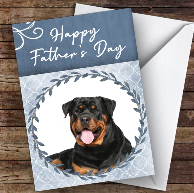 Rottweiler Dog Traditional Animal Personalised Father's Day Card
