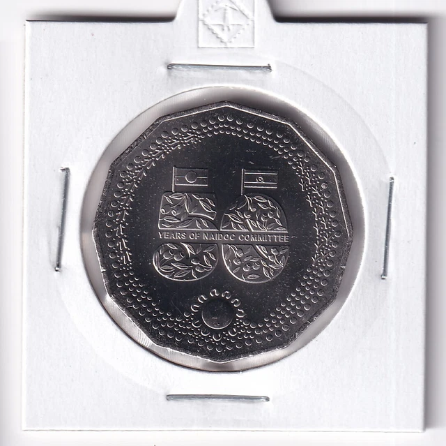 Australian 2024 50 cent 50 years of naidoc committee unc coin in 2x2