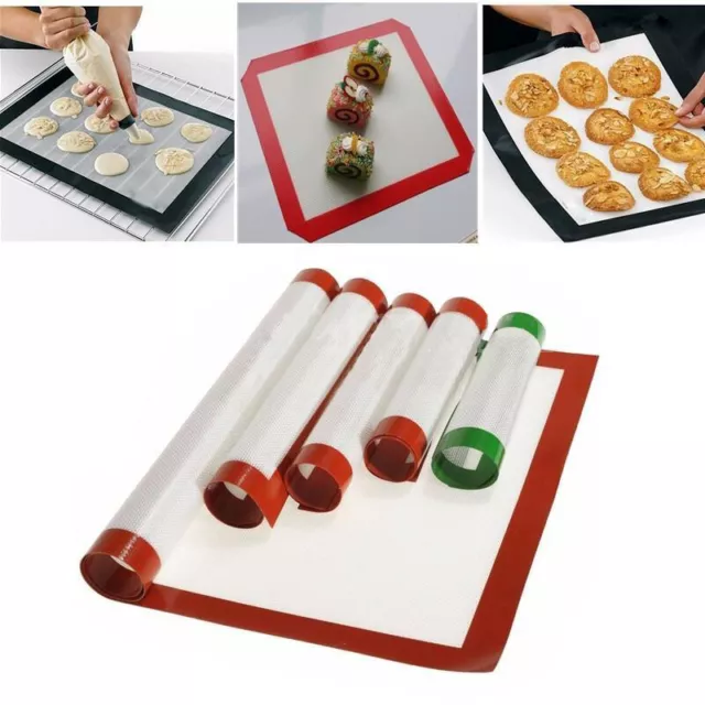 Silicone Souple Plaque Tapis de cuisson Feuille Pâte Pâtisserie Gâteau Repas Mat