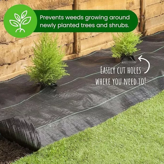 Heavy Duty Weed Control Fabric Membrane Suppressant Barrier for Garden Landscape