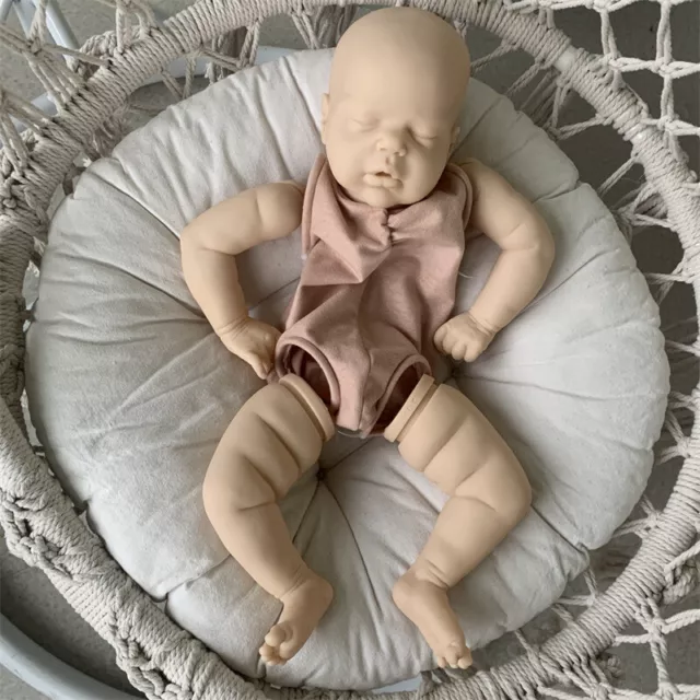 22inch Reborn Doll Kit Alexis Sleeping Baby Girl Unpainted DIY Doll Parts