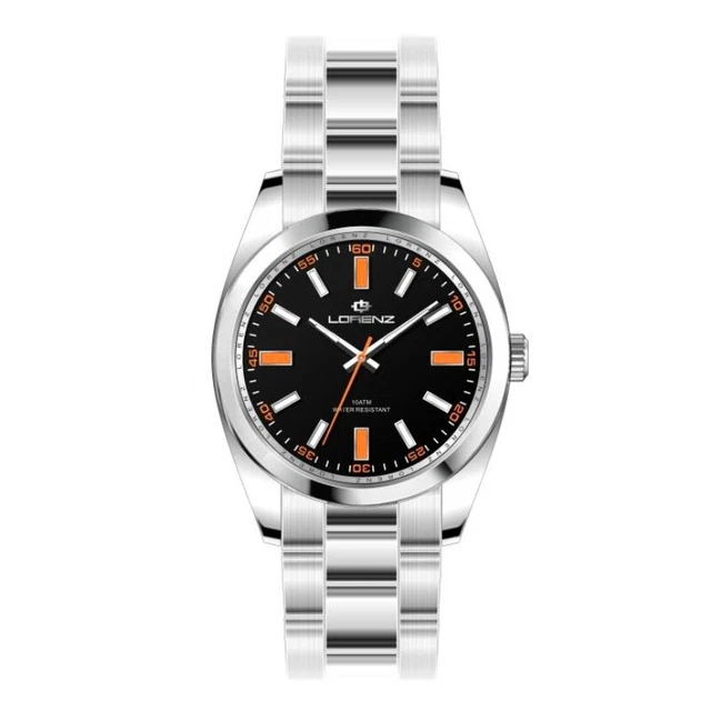 Orologio LORENZ uomo Glam tempo acciaio / nero 26207AA