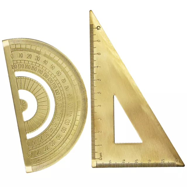 metal triangle Brass Protractor Math Protractor Circle Drawing Tool