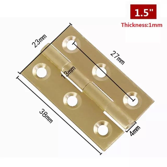 Quality Solid Brass Fix Pin Butt Hinge Choose Small-Large Door Cabinet Cupboard