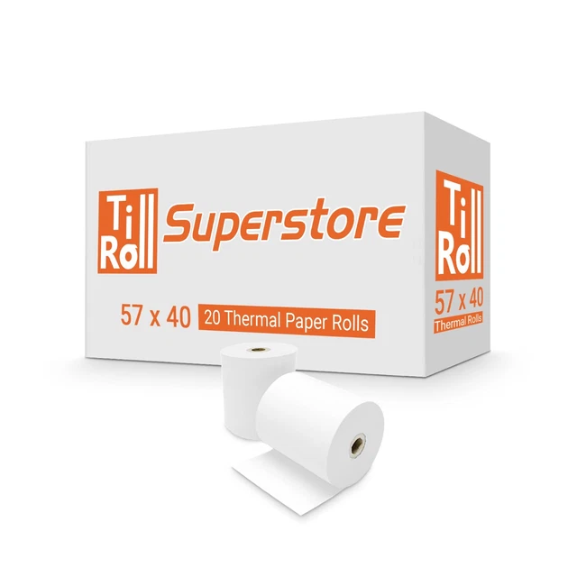Thermal Paper Till Rolls, 100 Cash Roll 57×40 Mm - Hart Office