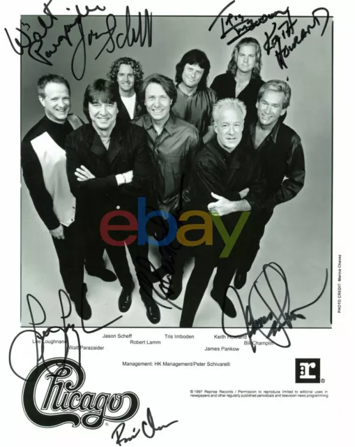 Chicago Band Signed 8x10 Autographed Photo Reprint
