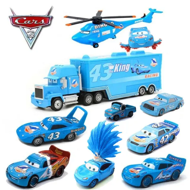 Disney Pixar Cars Lot Dinoco King Helicopter New McQueen  1:55 Diecast Toy Car 2