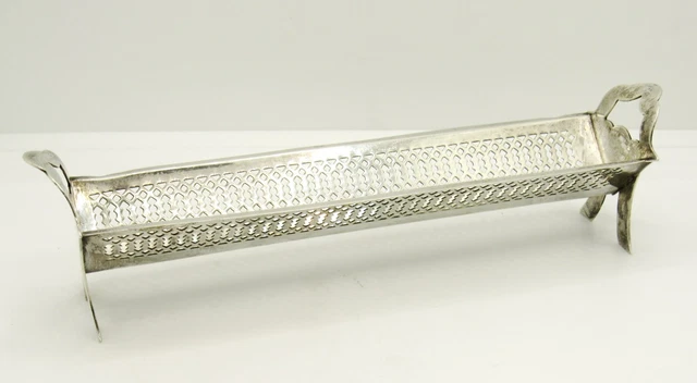 Vintage Sugar Cube TRAY Maker SAART BROTHER Sterling Silver  Length 7 7/8"