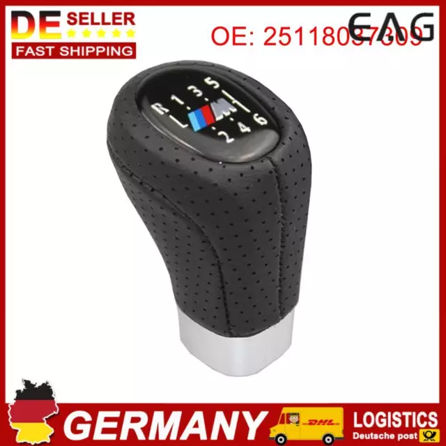 Für BMW 6 Gang Schaltknauf M Logo Style Leder Schalthebel 3 5 Series E81 E82 E87