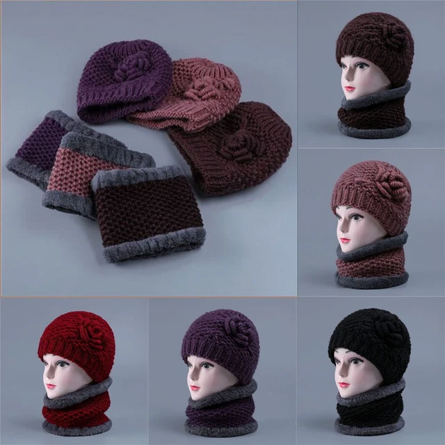 pour femme du moyen âge Chapeau chaud pour femmes âgées Bonnet de grand-mère