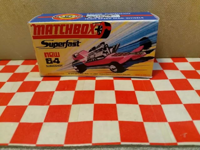 Matchbox Superfast No64 Slingshot Dragster EMPTY Reproduction box Only  NO CAR