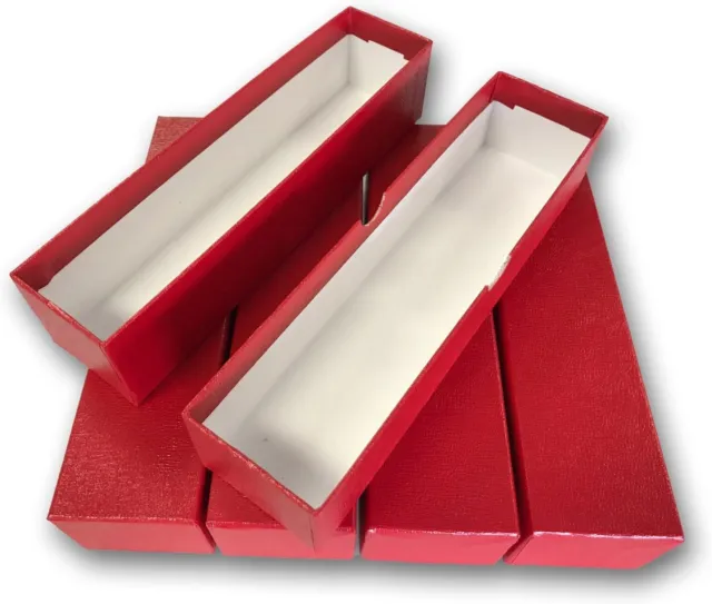 9" Single Row Storage Box for 2" Paper and Plastic Coin Holders 5 Pack Red